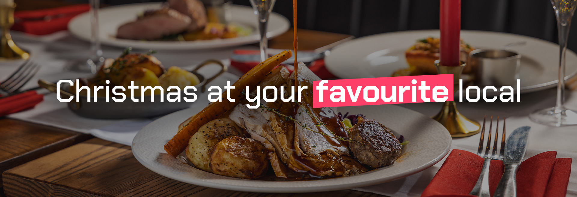 Christmas at The Royal George in outlet-town]